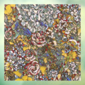 Glas in lood Botanische Bloemen Raamsticker (Vel 3)