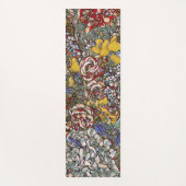 Glas in lood Botanische Bloemen Yogamat (Voorkant)