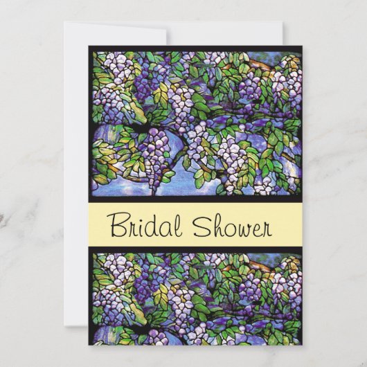 Glas in lood Bridal Shower Invitation Kaart (Voorkant)