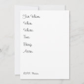 Glas in lood Bridal Shower Invitation Kaart (Achterkant)