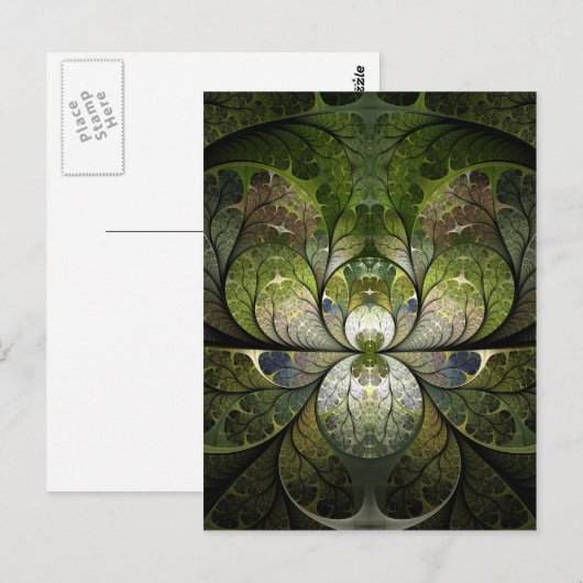 Glas in lood briefkaart (Voorkant / Achterkant)