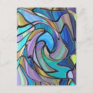 Glas in lood briefkaart