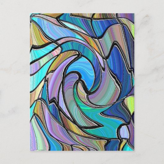 Glas in lood briefkaart (Voorkant)