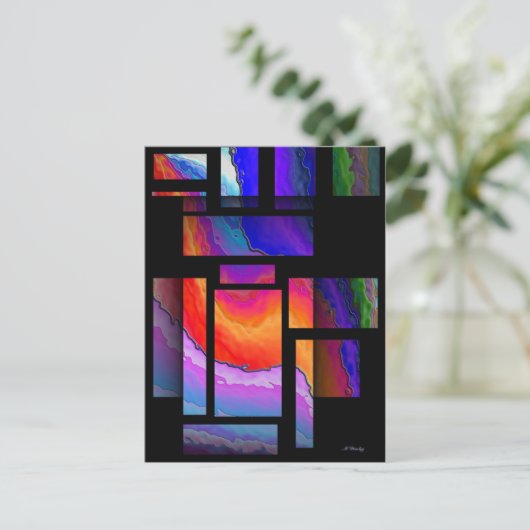 Glas in lood briefkaart (Staand voorkant)