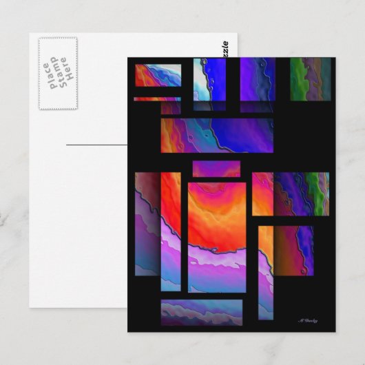 Glas in lood briefkaart (Voorkant / Achterkant)