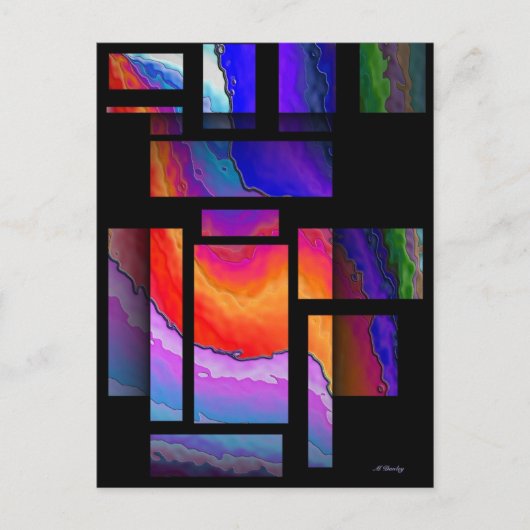 Glas in lood briefkaart (Voorkant)