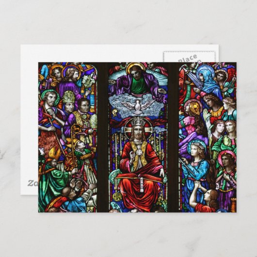 Glas in lood briefkaart (Voorkant / Achterkant)