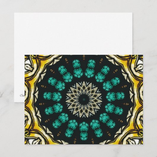 Glas in lood briefkaart (Voorkant / Achterkant)