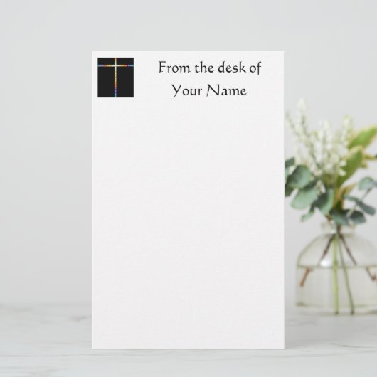 Glas in lood - briefpapier (Staand voorkant)