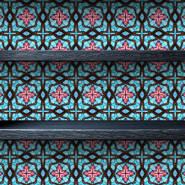 Glas in lood Bruin en Roze Kruis Kleine Print Behang