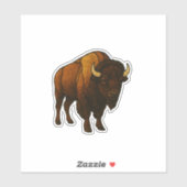Glas-in-lood Buffalo Sticker (Vel)