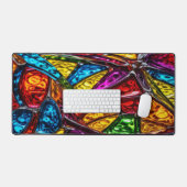 Glas-in-lood - Bureaumat (Keyboard & Muis)