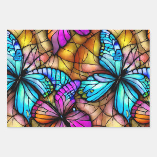 Glas in lood Butterflies Inpakpapier Vel