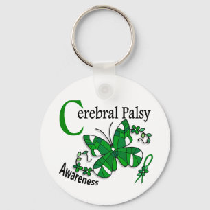 Glas in lood Butterfly 2 Cerebral Palsy Sleutelhanger