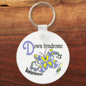 Glas in lood Butterfly 2 Down Syndrome Sleutelhanger (Voorkant)