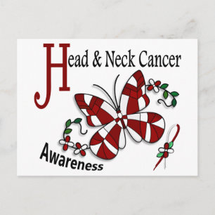 Glas in lood Butterfly 2 Head Neck Cancer Briefkaart