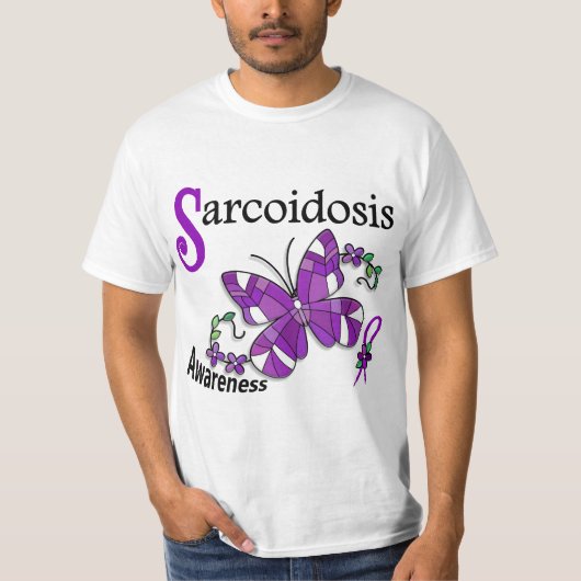 Glas in lood Butterfly 2 Sarcoïdose T-shirt (Voorkant)
