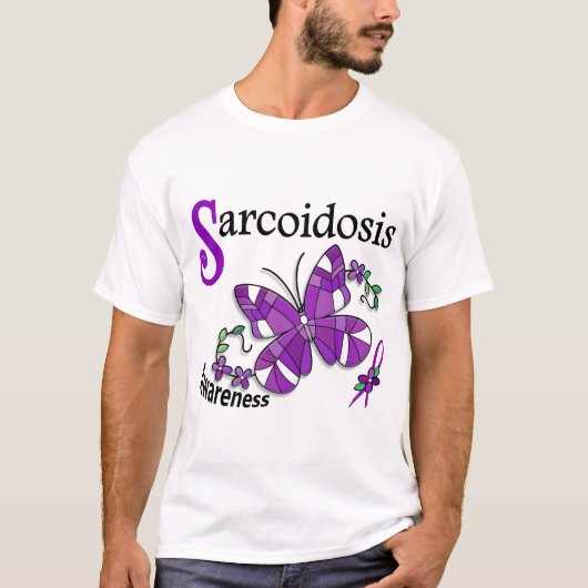 Glas in lood Butterfly 2 Sarcoïdose T-shirt (Voorkant)