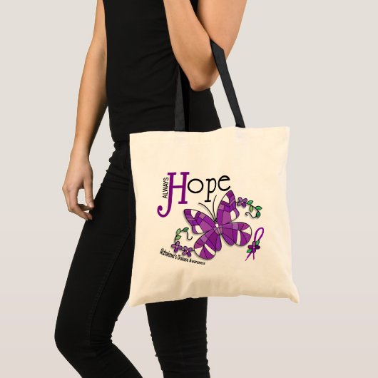 Glas in lood Butterfly Alzheimer Tote Bag (Voorkant (product))