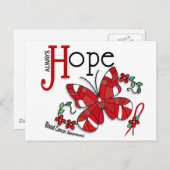 Glas in lood Butterfly Bloedkanker Briefkaart (Voorkant / Achterkant)