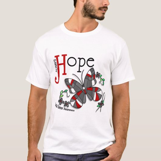 Glas in lood Butterfly Brain Tumor T-shirt (Voorkant)