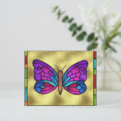 Glas in lood Butterfly Briefkaart (Staand voorkant)