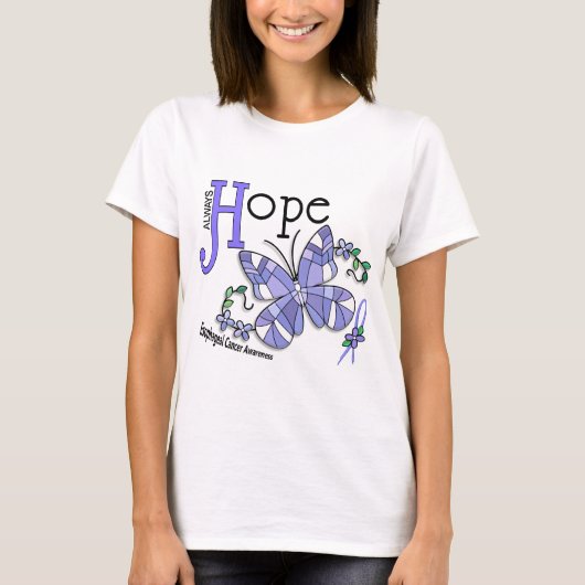 Glas in lood Butterfly Esophageal Cancer T-shirt (Voorkant)