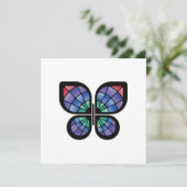 Glas in lood Butterfly Feestdagenkaart (Staand voorkant)