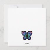 Glas in lood Butterfly Feestdagenkaart (Achterkant)