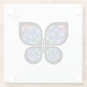 Glas in lood Butterfly Glazen Onderzetter (Achterkant)