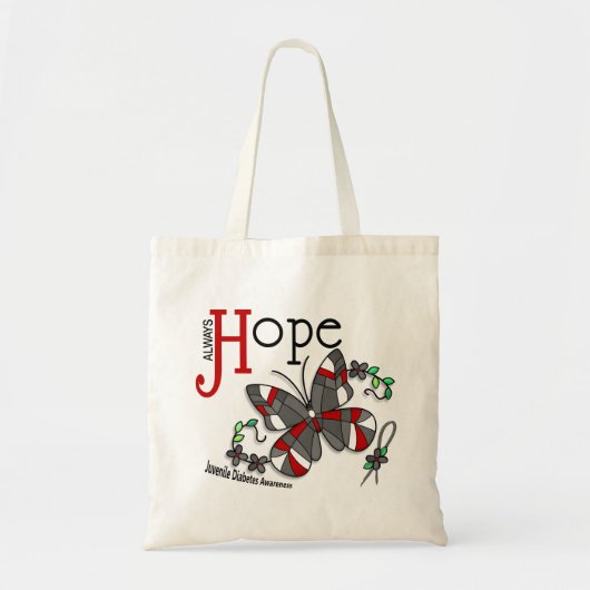 Glas in lood Butterfly Juvenile Diabetes Tote Bag (Voorkant)