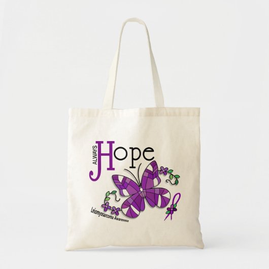Glas in lood Butterfly Leiomyosarcomen Tote Bag (Voorkant)