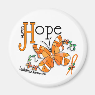 Glas in lood Butterfly Leukemie Magneet