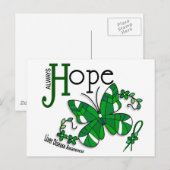 Glas in lood Butterfly leverziekte Briefkaart (Voorkant / Achterkant)