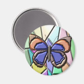 Glas in lood Butterfly Magneet (Voorkant / Achterkant)
