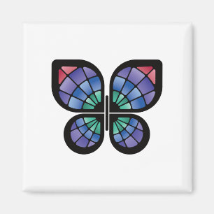 Glas in lood Butterfly Magneet