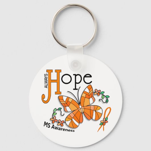 Glas in lood Butterfly MS Sleutelhanger (Voorkant)