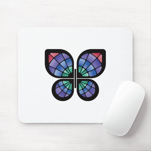 Glas in lood Butterfly Muismat (Met muis)
