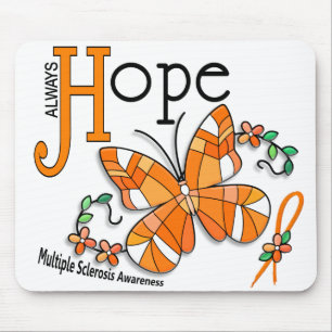 Glas in lood Butterfly Multiple Sclerosis Muismat