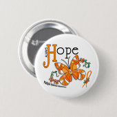 Glas in lood Butterfly Multiple Sclerosis Ronde Button 5,7 Cm (Voorkant /achterkant)