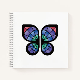 Glas in lood Butterfly Notitieboek