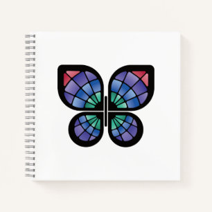 Glas in lood Butterfly Notitieboek