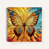 Glas in lood Butterfly Notitieboek (Voorkant)
