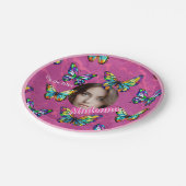 Glas in lood Butterfly Papieren Bordje (Gekanteld)