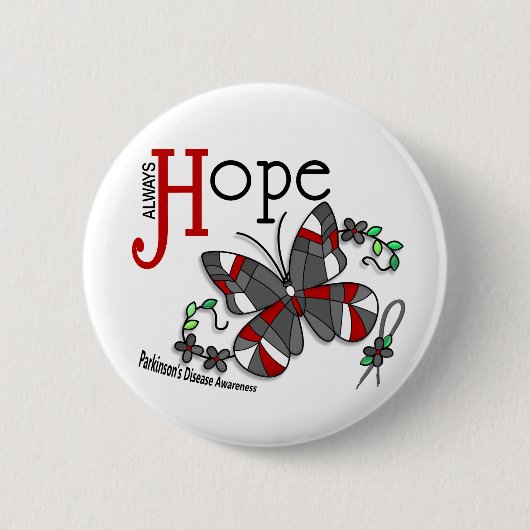 Glas in lood Butterfly Parkinson Ronde Button 5,7 Cm (Voorkant)