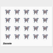 Glas in lood Butterfly Ronde Sticker (Vel)
