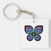Glas in lood Butterfly Sleutelhanger (Voorkant)