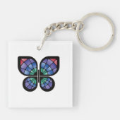 Glas in lood Butterfly Sleutelhanger (Achterkant)