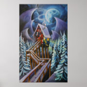 Glas in lood Cabin Poster (Voorkant)