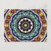 Glas in lood caleidoscoop #2 briefkaart (Voorkant)